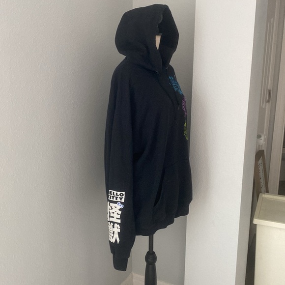 Hello Kitty Woman’s Pullover Hoodie - Kitty In Costumes Kanji Images & Sleeves - Picture 5 of 10